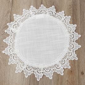 Fundo de Prato Redondo Renda Guipir Havan Casa - Paris