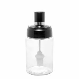 Galheteiro De Vidro Com Pincel Wolff 220Ml - Preto