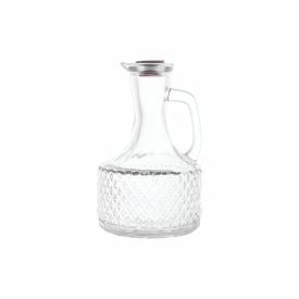 Galheteiro De Vidro Com Tampa Rolha Lyor 370 Ml - Transparente