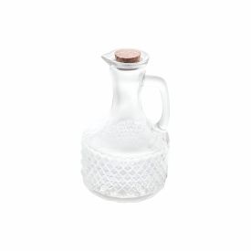 Galheteiro De Vidro Com Tampa Rolha Lyor 380 Ml - Transparente