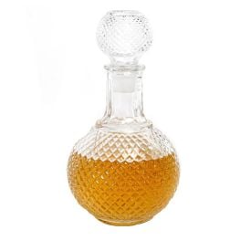 Garrafa De Licor Redonda Vidro Havan Casa 1 Litro - Transparente