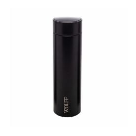 Garrafa Inox Com Termômetro Led Wolf 500 Ml - Preto