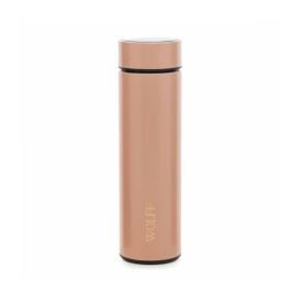 Garrafa Inox Com Termômetro Led Wolf 500 Ml - Rose
