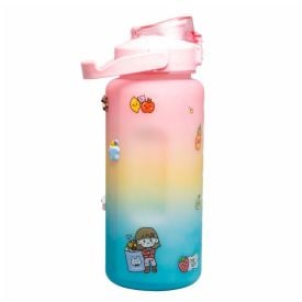 Garrafa Squeeze 2L Com Marcadores E Adesivos Lyor - Amarelo