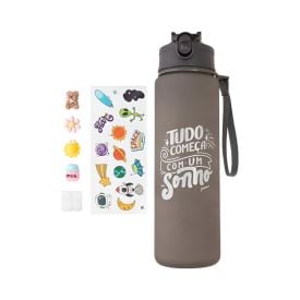 Garrafa Squeeze com Adesivos 750Ml Flashgoods - Sortido