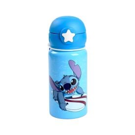Garrafa Squeeze com Canudo Stitch Disney 500Ml - Sortido