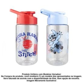 Garrafa Squeeze Pet Stitch Plasduran 500Ml - Sortido