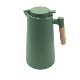 Garrafa Térmica Com Cabo De Madeira 1 Litro Havan Casa - Verde