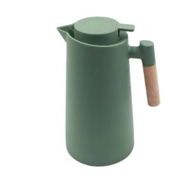 Garrafa Térmica com Cabo de Madeira 1 Litro Havan Casa - Verde