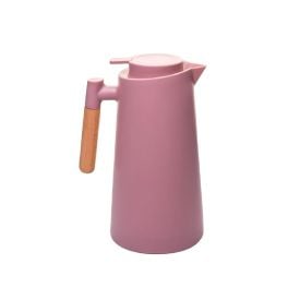 Garrafa Térmica Com Cabo De Madeira Escandinávia 1 Litro - Rosa