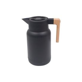 Garrafa Térmica Com Cabo De Madeira Havan Casa 1L - Preto