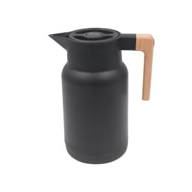 Garrafa Térmica Com Cabo De Madeira Havan Casa 1L - Preto