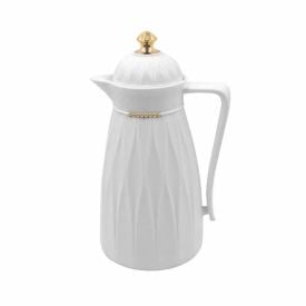 Garrafa Térmica Com Topo Dourado Havan Casa 1 Litro - Branco