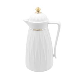 Garrafa Térmica Com Topo Dourado Havan Casa 1 Litro - Branco