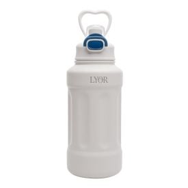 Garrafa Squeeze De Aço Inox Com Alça Adveture 1 Litro Lyor - Branco