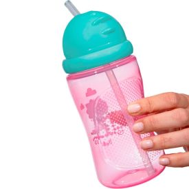 Garrafinha Dino Patinete 340 Ml Buba - Rosa Claro