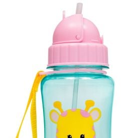 Garrafinha Infantil Com Canudo Animal Fun - Girafa