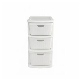 Gaveteiro De Chão Juta 3 Gavetas Jaguar - Branco
