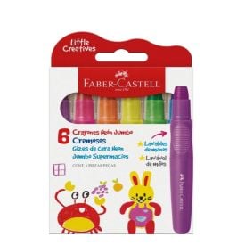 Giz De Cera Supermacio Jumbo Faber Castell - 6 Cores
