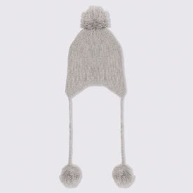 Gorro Tamanho Único Bebê Com Pompom Yoyo Baby - CINZA CLARO U