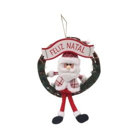 Guirlanda Papai Noel Havan Casa 35Cm - Xadrez 