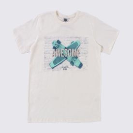 Conjunto Juvenil Menino 12 a 16 Anos Hot Dog Marfim/Marinho