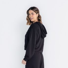 Jaqueta Feminina Com Capuz De Malha Viscose Boby Blues