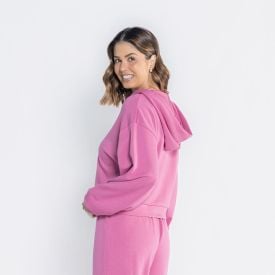 Jaqueta Feminina Com Capuz De Malha Viscose Boby Blues