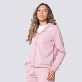 Jaqueta Feminina De Moletom Patricia Foster Mauve
