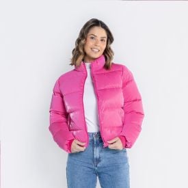 Jaqueta Feminina Puffer Glow Com Forro Peluciado Boby Blues Hibisco