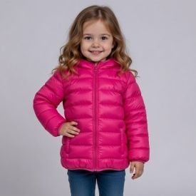 Jaqueta Infantil Aspen Menina 1 a 3 Anos Com Capuz Yoyo Kids Pink