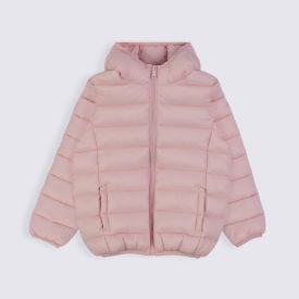 Jaqueta Infantil Aspen Menina 1 a 3 Anos Com Capuz Yoyo Kids Rosa