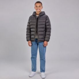 Jaqueta Juvenil Aspen Menino 12 a 16 Anos Com Capuz Hot Dog Cinza
