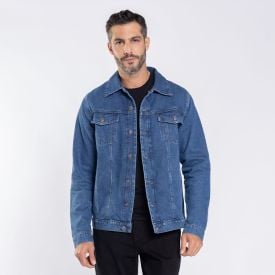 Jaqueta Masculina Jeans Marc Alain Azul Medio