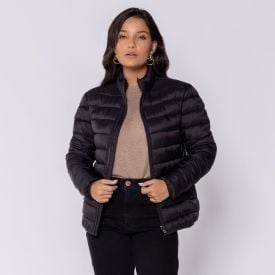 Jaqueta Puffer Feminina Aspen Com El&aacute;stico Patricia Foster