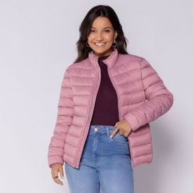 Jaqueta Puffer Feminina Aspen Com El&aacute;stico Patricia Foster