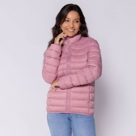 Jaqueta Puffer Feminina Aspen Com El&aacute;stico Patricia Foster