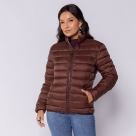 Jaqueta Puffer Feminina Aspen Com El&aacute;stico Patricia Foster
