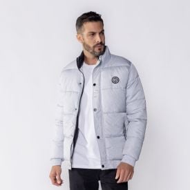 Jaqueta Puffer Masculina De Microfibra Thing Branco