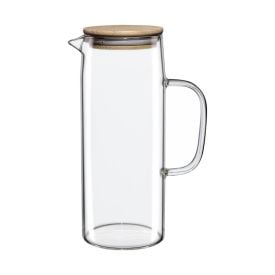 Jarra De Vidro Doppio Com Tampa De Bambu Hauskraft - 1,2 Litros