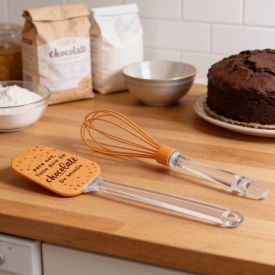 Jogo Espátula e Fouet Silicone Havan Casa - Bolo Choco