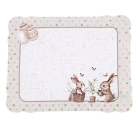 Fundo De Prato Páscoa 35X45 Cm Havan Casa - Coelho Jardim Bege