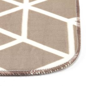 Jogo De Banheiro 3 Peças Antiderrapante Tecil Pop Havan Casa - Geo Bege