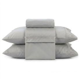 Jogo de Cama Bordado Casal Havan Casa 4 pçs - Cinza Amianto