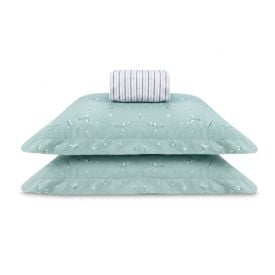 Jogo de Cama Casal Percal Buona Fortuna 3 p&ccedil;s - Iris Listra Verde