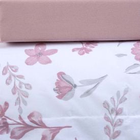 Jogo de Cama Casal Percal Buona Fortuna 3 pçs - Nina Rosa