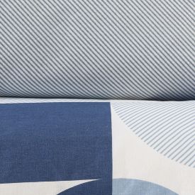 Jogo de Cama Casal Percal Buona Fortuna 3 pçs - Textura Lorenzo Azul