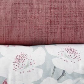 Jogo de Cama Casal Percal Buona Fortuna 3 pçs - Textura Isis Rosa