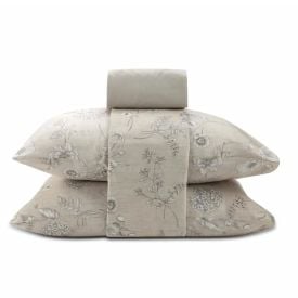 Jogo De Cama Casal 100% Algodão Royale Havan Casa 4 Peças - Botanic Bege 24