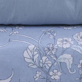 Jogo De Cama Casal 100% Algodão Royale Havan Casa 4 Peças - Laila Azul 26